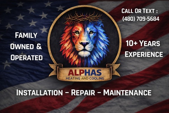 Alphas Heating And Cooling Logo